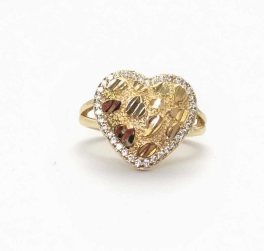CZ HRT NUGGET RING